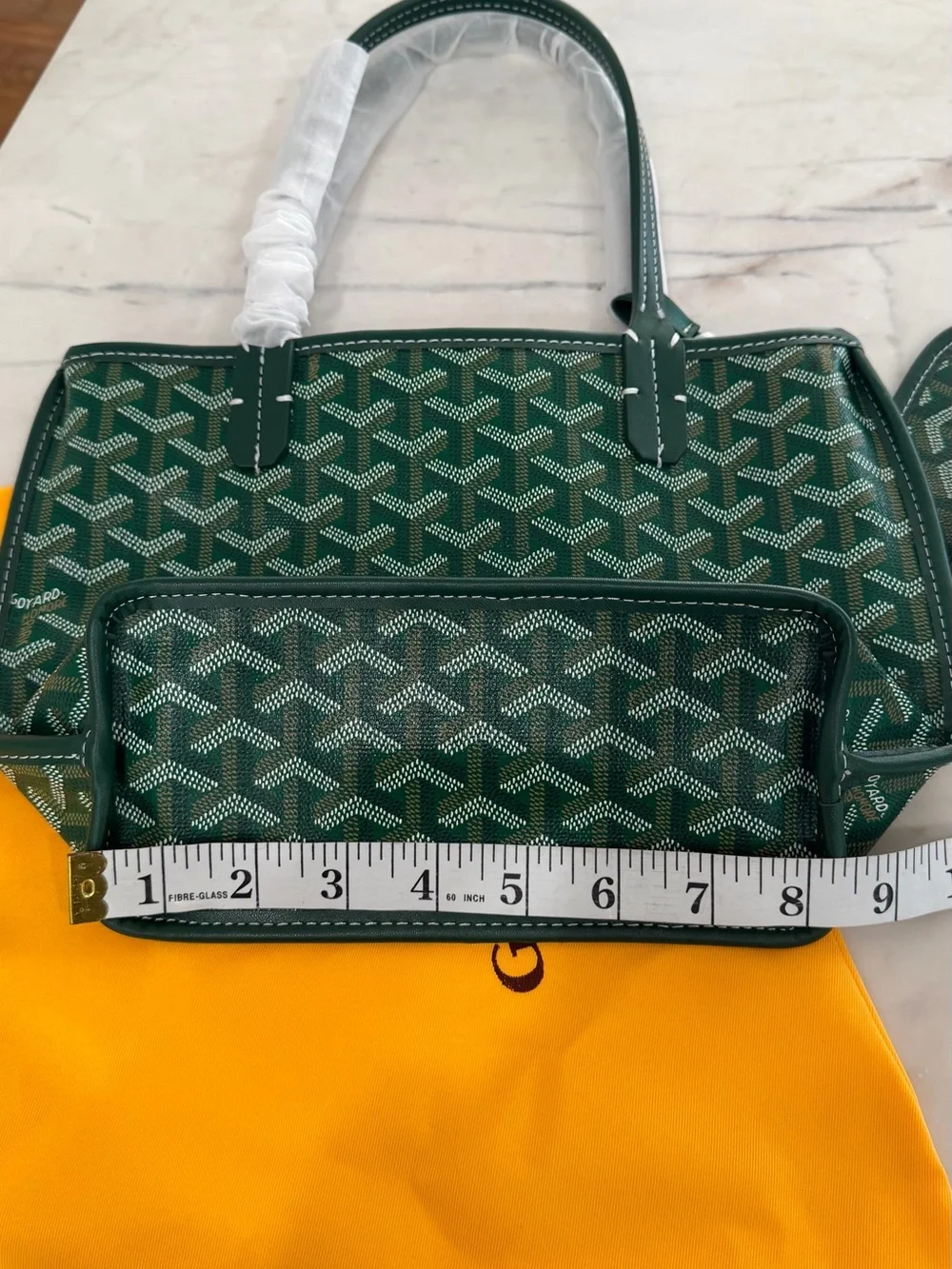 LUXURY INSPIRED Green Patterned Tote Bag- Mini - Picture 6 of 12